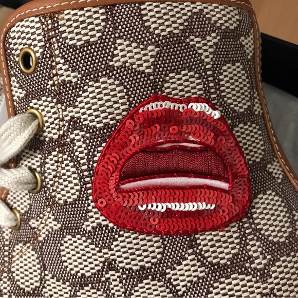 💋Coach X Tom Wesselmann Trooper Mid Top Boot In Signature Jacquard - Picture 12 of 12